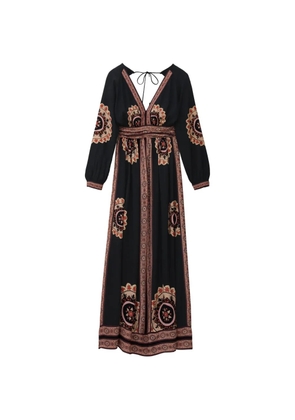 Ba&Sh Vera V-neck printed dress - Black
