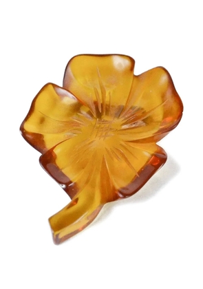Vintage 1930s floral-motif brooch - Orange