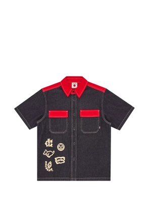 ICECREAM patchwork panel shirt - Black