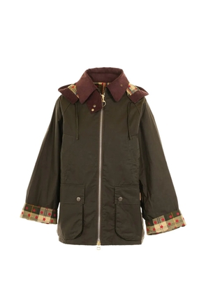 Barbour x Paul Smith hooded checked coat - Green