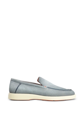 Santoni stitch-detail loafers - Blue