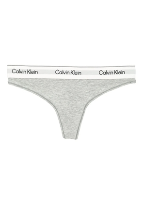 Calvin Klein logo-waistband thong - Grey