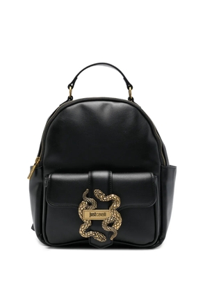 Just Cavalli snake-appliqué backpack - Black