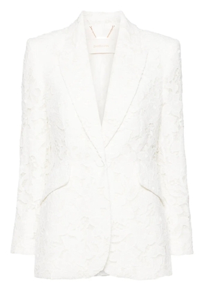 ZIMMERMANN Natura lace-detail blazer - White