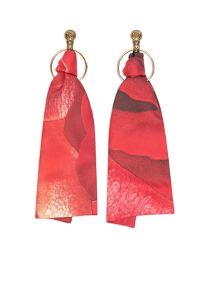 Roberto Cavalli logo-engraved earrings - Red