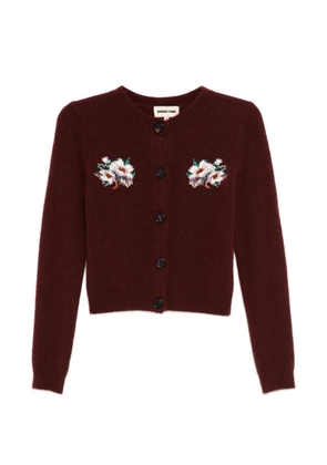 SHUSHU/TONG bead-embellished cardigan - Red