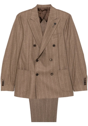 Lardini pinstripe suit - Brown