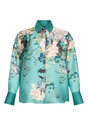 LIU JO floral-print shirt - Blue