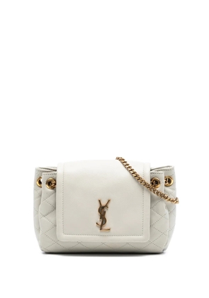 Saint Laurent Pre-Owned 2023 Mini Quilted Lambskin Monogram Nolita Bag crossbody bag - White