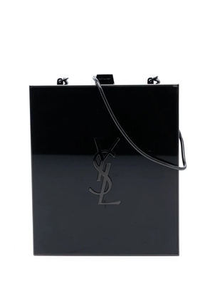 Saint Laurent Pre-Owned 2017 Acrylic Tuxedo Box Clutch on Chain crossbody bag - Black
