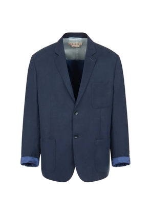 Marni patch pocket two-button blazer - Blue