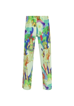 Amir Slama printed-patterned trousers - Green