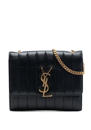 Saint Laurent Pre-Owned 2013-2025 Matelasse Lambskin Monogram Vicky Chain Wallet crossbody bag - Black