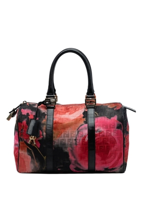 Fendi Pre-Owned 2000-2010 Zucchino Canvas Forever Floral Boston Bag satchel - Red