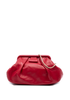 Miu Miu Pre-Owned 2010-2026 Pleated Nappa Soft Frame Clutch with Chain crossbody bag - Red