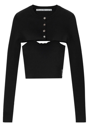 Alexander Wang ribbed-knit two-piece set - Black