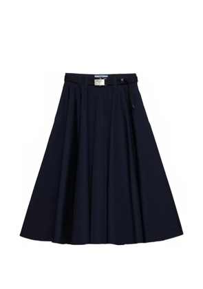 Prada Poplin midi-skirt - Blue