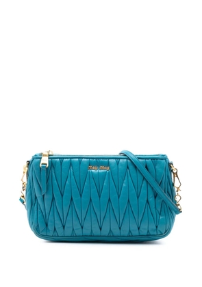Miu Miu Pre-Owned 2010-2025 Matelasse Nappa shoulder bag - Blue