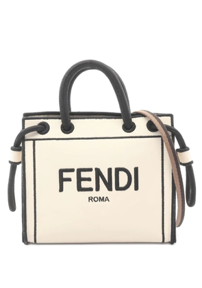 Fendi Pre-Owned 2010s 2-way logo embroidery tote bag - Neutrals