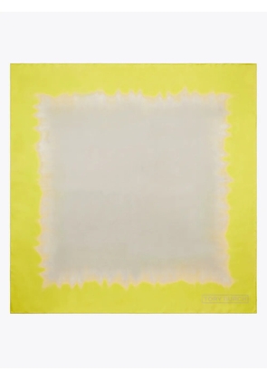 Tory Burch tie-dye silk square scarf - Neutrals