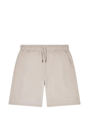 Emporio Armani drawstring linen shorts - Neutrals
