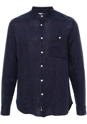 Woolrich long-sleeve linen shirt - Blue
