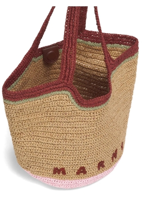 Marni Seaside woven-design tote bag - Neutrals