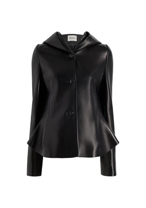 KHAITE June hooded buttoned jacket - Black