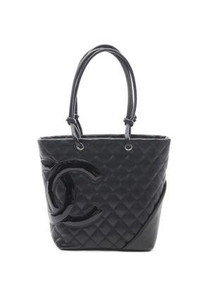 CHANEL Pre-Owned 2009 medium Cambon Line leather tote bag - Black