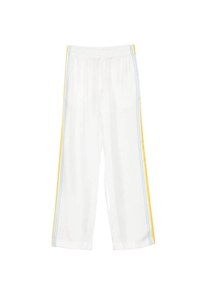 Casablanca Tennis Landscape striped trousers - White
