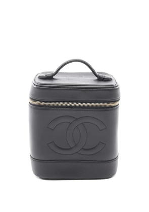 CHANEL Pre-Owned 1997-1999 Coco mark caviar leather vanity bag - Black