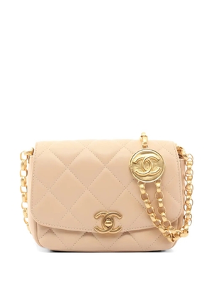 CHANEL Pre-Owned 2020-2021 matelassé chain-strap shoulder bag - Neutrals