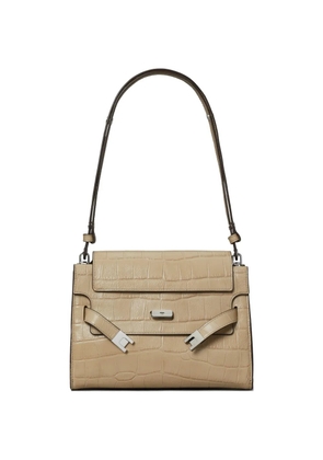 Tory Burch Lee Radziwill embossed shoulder bag - Neutrals
