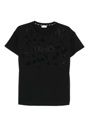 LIU JO crystal-embellished cotton T-shirt - Black