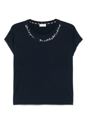 LIU JO logo-embellished T-shirt - Blue