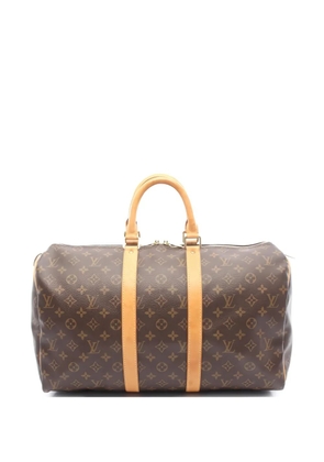 Louis Vuitton Pre-Owned 2005 45 Keepall Boston Monogram leather holdall bag - Brown