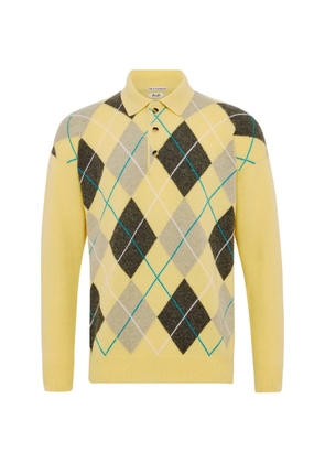 JW Anderson x Pringle Argyle button polo - Yellow