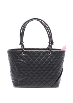 CHANEL Pre-Owned 2003 quilted leather tote bag - Black