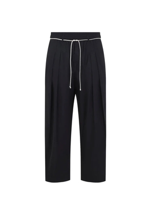 MORDECAI pleated drawstring trousers - Black