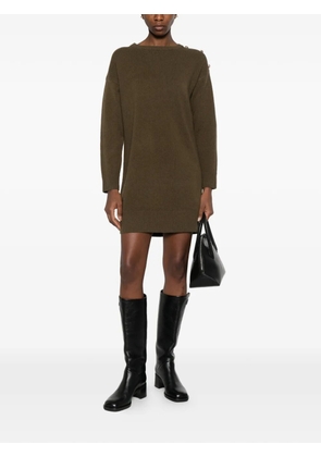 MAISON123 Lina button-detail mini dress - Green