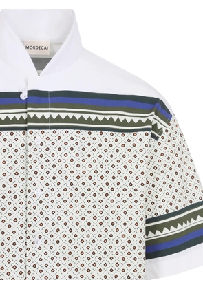 MORDECAI patterned striped shirt - White