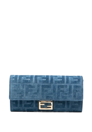 FENDI FF-pattern clutch bag - Blue