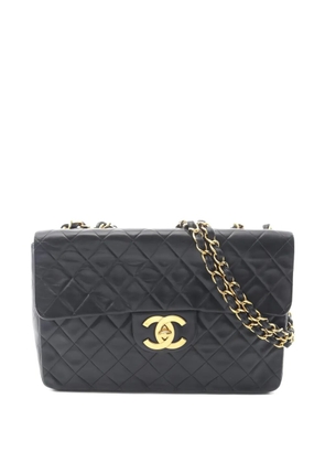 CHANEL Pre-Owned 1994-1996 34 Decamatelassé chain shoulder bag - Black