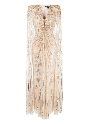 Jenny Packham Lotus Lady sequin-embellished gown - Gold