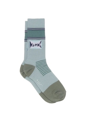 Marni ribbed striped socks - Blue