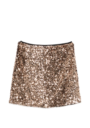 MAISON123 Elena sequin-embellished mini skirt - Brown