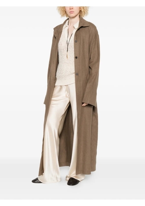 RUOHAN Elm Penrhyn collared coat - Brown