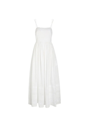 BODE Chamomile embroidered strap dress - White