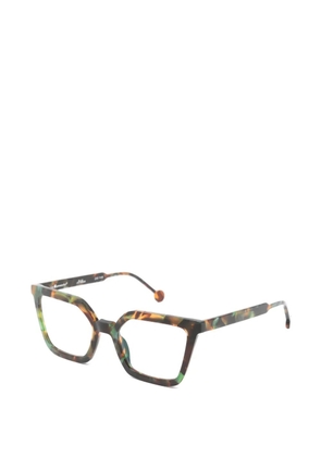 L.A. EYEWORKS Hersh geometric-frame glasses - Brown