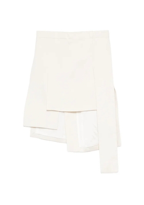 Setchu asymmetric layered skirt - Brown